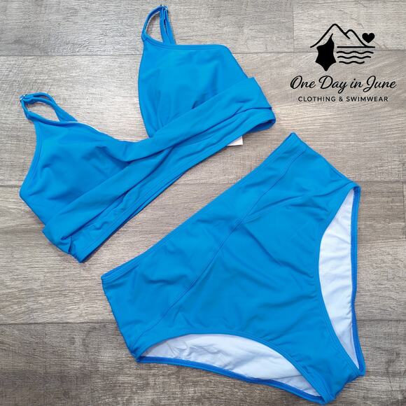 Cupshe Cross Front High Waist Bikini Swimsuit Size L - Picture 1 of 5
